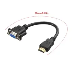 HDMI мужчина к VGA D-SUB Женский видео AV адаптер конвертер HDMI кабель для набор для HDTV-топ кабели адаптеры дропшиппинг