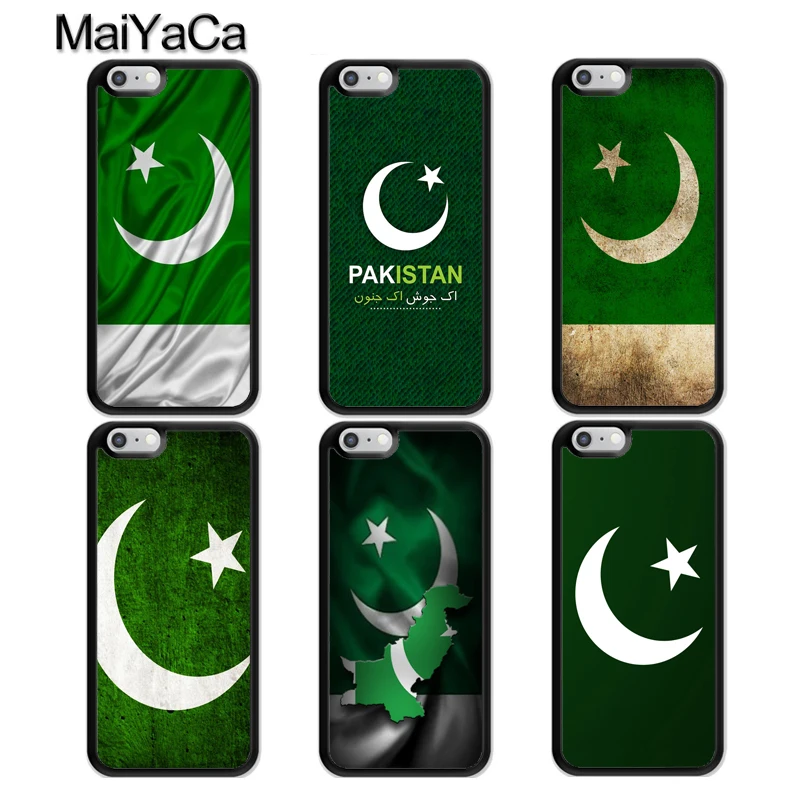 MaiYaCa Pakistan Flag Banner TPU Phone Case For iPhone X XR XS MAX 6S 6 7 8 Plus 5S SE Rubber