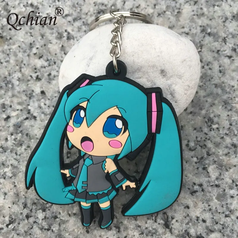 

Anime hatsune Miku Keychain for Men Comic hatsune Miku Key chain Chaveiros Pvc