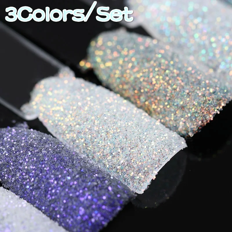 

3Boxes/Set Magic Shell Nail Glitter 1.5g Shining Ultra-thin Powder Manicure Nail Art Dust Decoration