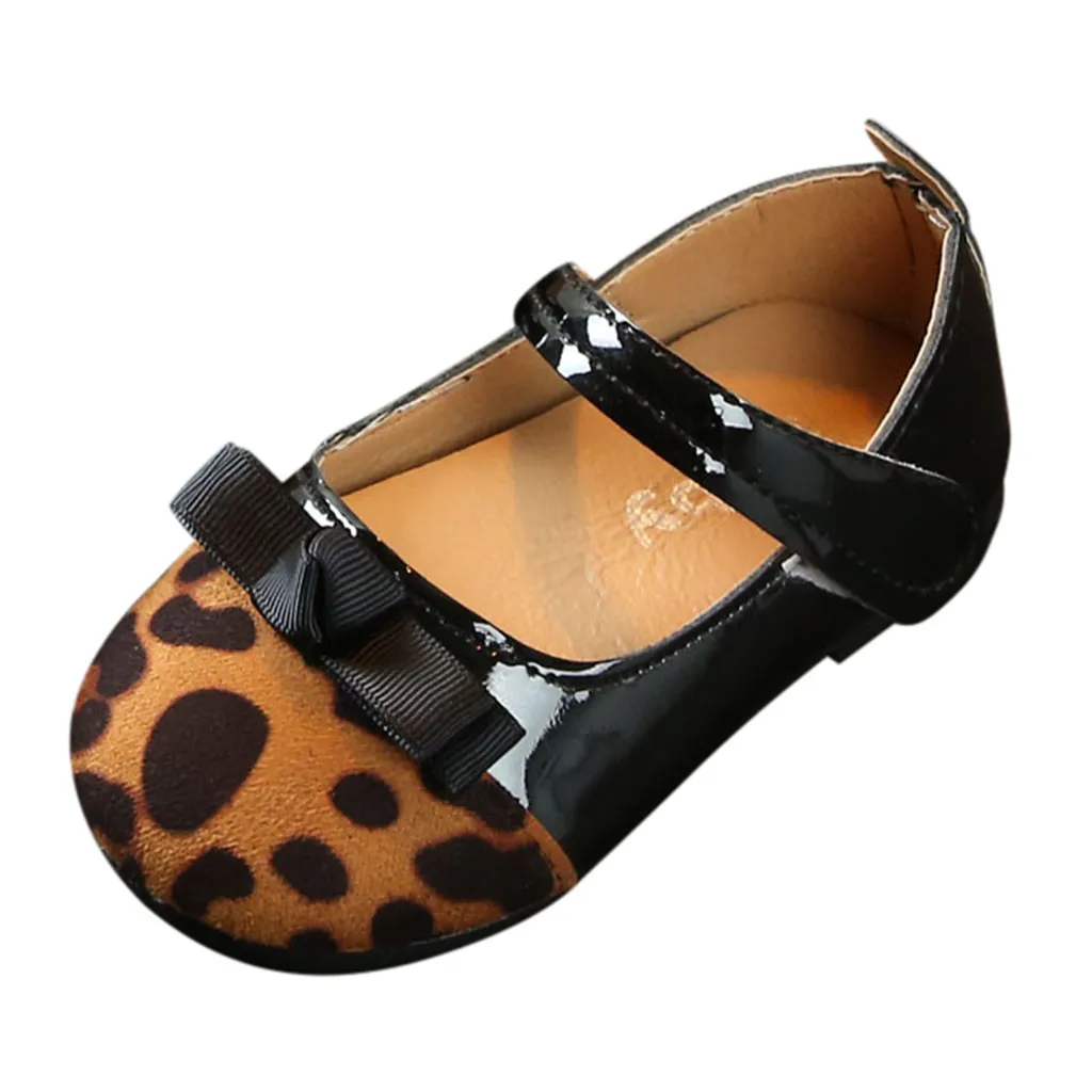 Детская обувь для маленьких девочек с леопардовым бантом; обувь для принцессы сандалии; SCasual обувь; zapatillas mujer; детская обувь;