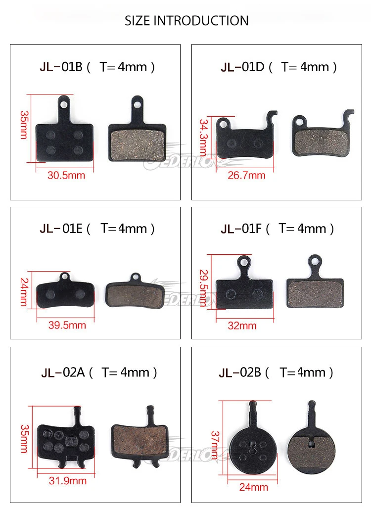 JEDERLO 1 пара керамических дисковых тормозных колодок для горного велосипеда гидравлические дисковые Тормозные колодки SHIMAN0 SRAM AVID HAYES поддержка