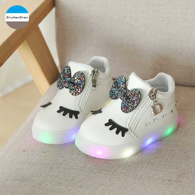 2020 luces zapatos de princesa para niñas, zapatos casuales suaves, botas luminosas para niños pequeños, zapatos deportivos de alta calidad, 1-5 años _ - AliExpress Mobile