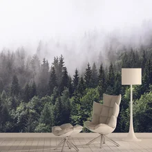Природа 3d фотообои обои s для гостиной девушка обои s домашний декор контактная бумага спальня Туманный лес рулоны