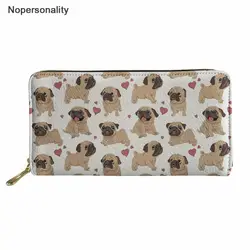 Nopersonality Pugs Puppies печать женские кошельки клатч женский многофункциональный кошелек для монет Дамский кожаный Длинный кошелек Carteira