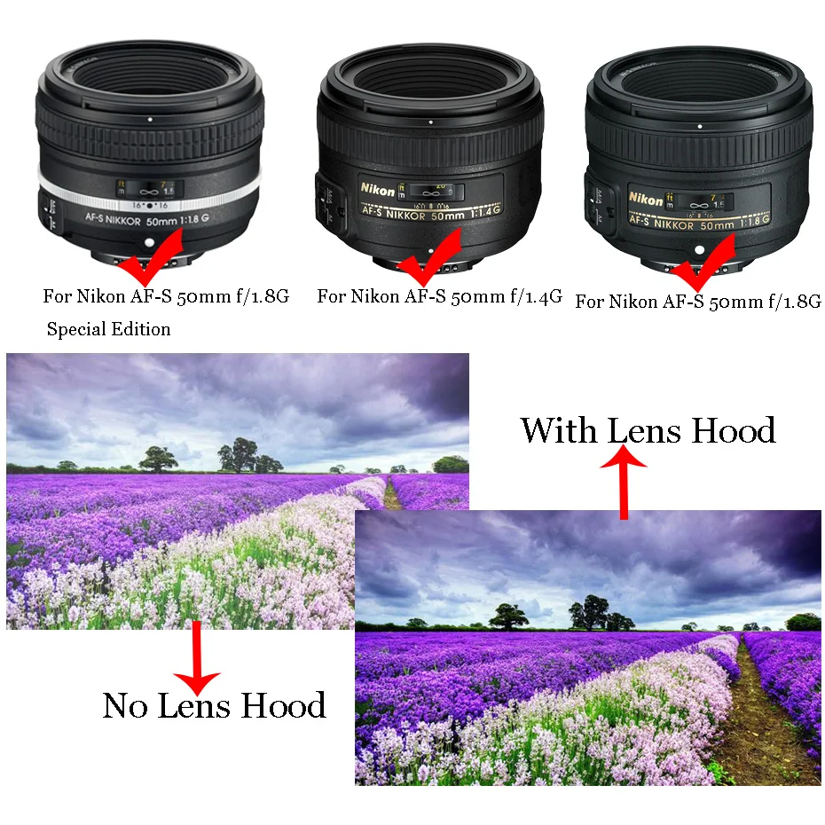 Бленда для объектива FOTOFLY байонетная бленда с креплением на объектив Nikon Nikkor 50 мм