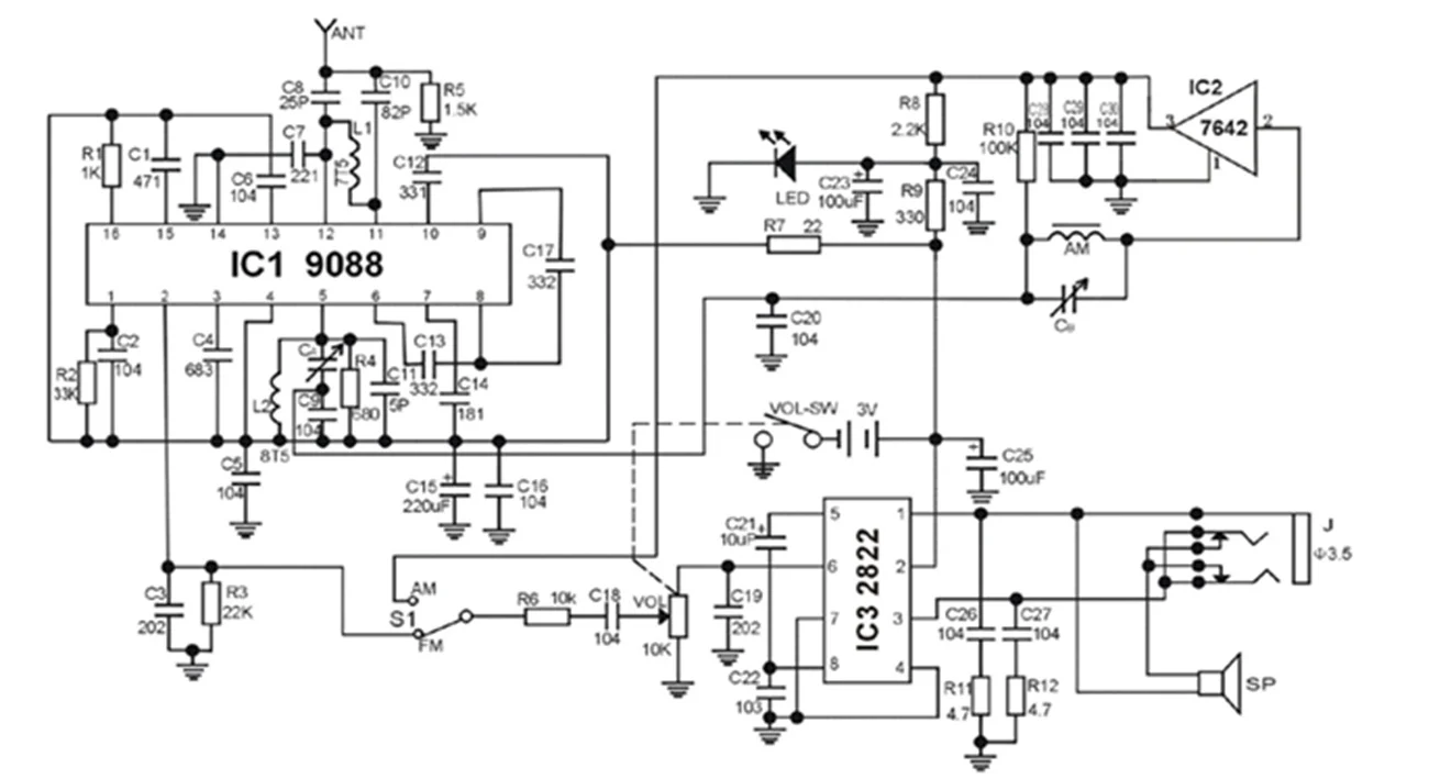 1 шт. CFsunbird DIY CF210SP FM стерео AM радио Комплект Электронный монтажный комплект для электронных учащихся