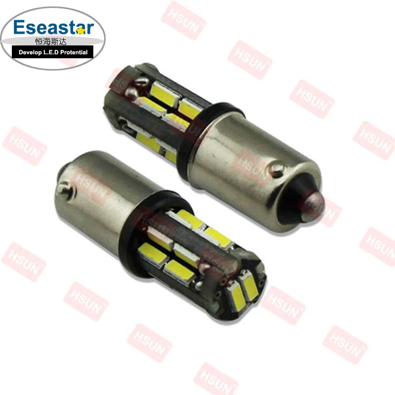 2 шт./лот eseastar BA9S BAX9S BAY9S 18 светодиодный SMD4014 без полярности Canbus T4W H6W H21W светильник