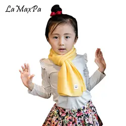 LaMaxPa мода дети теплый хлопок шарф для мальчиков и девочек классический шарф с улыбка ребенка картины мягкие однотонные шарфы