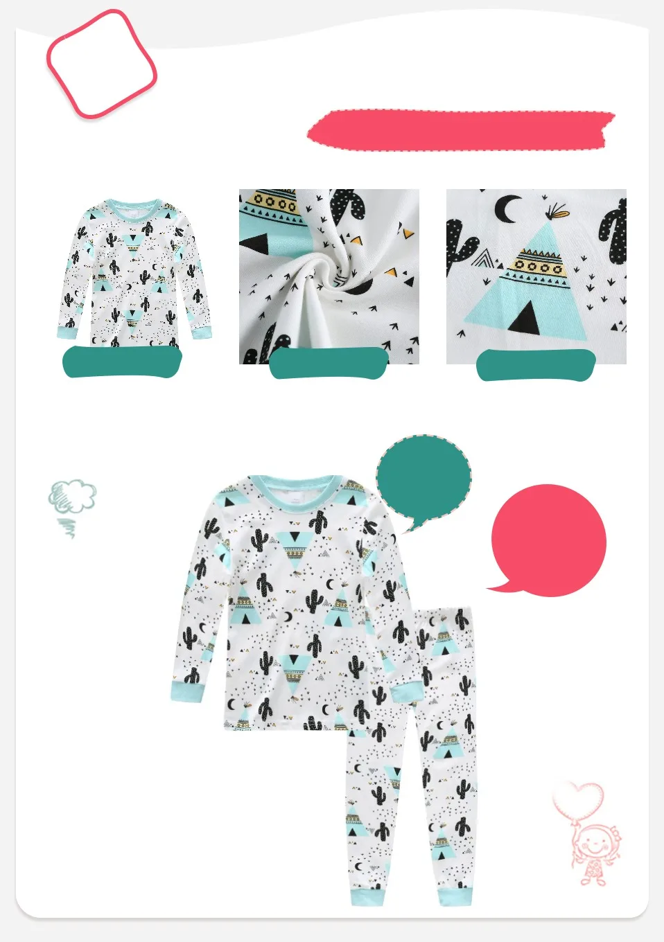 Весенне-Осенняя детская хлопковая одежда для сна; Детские пижамные комплекты для мальчиков и девочек; одежда для сна с длинными рукавами; пижамы для маленьких девочек 8 лет