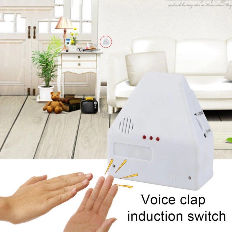

New Hot 110V Sound Sensitive Activated Clap On/Off Switch Home Room Electronic Gadget SMD66