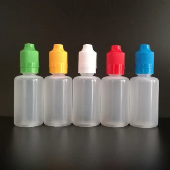 

30ml LDPE Empty Refillable Bottles With Tamper Evident Caps and Neele Tips for E cig liquid E juice Nail Gel, 500pcs/lot