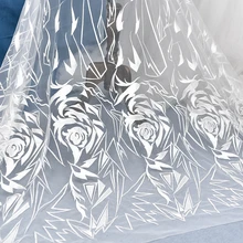 Quality130* 100 см Двусторонняя симметрия нерегулярная вышивка кружевная ткань свадебное платье Тюль юбка материал ткани для лоскутов