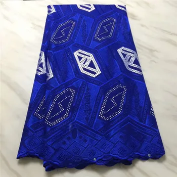 

Nigerian Lace Fabrics For Wedding 2018, Royal Blue Cotton Lace Fabric, Newest Dry Lace Sets for wedding dress pl10-83