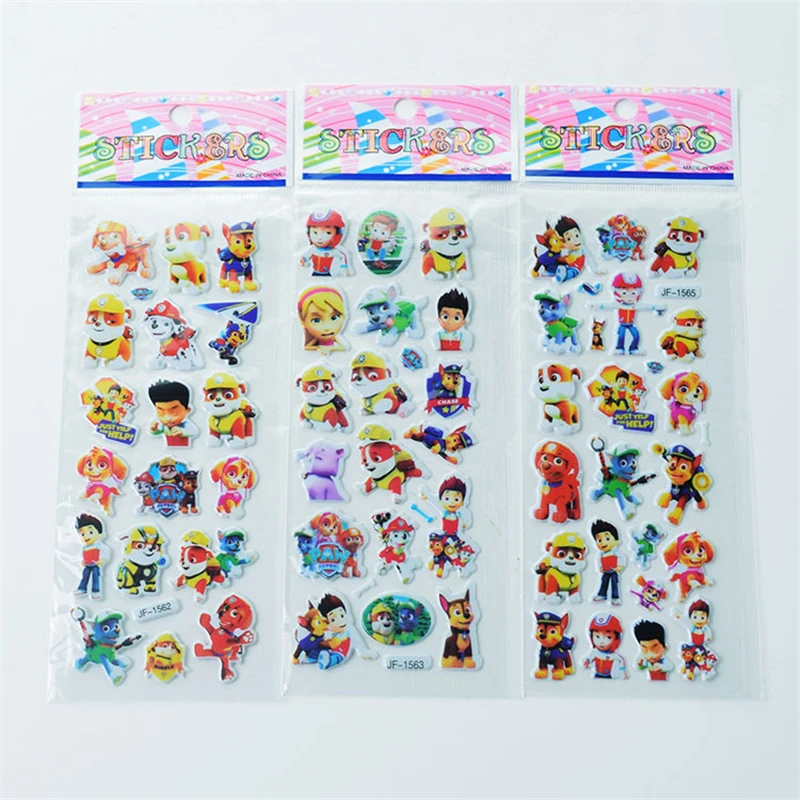 Paw Patrol Dog Sticker toy 6pcs/set Patrulla Canina Harmless Ryder Skye Everest Action Figures Paste Toy Kids Children Toy Gifts