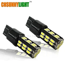 CNSUNNYLIGHT T20 Led smd 5730 7443 30 Leds W21W Car stop Backup Reverse light Rear Front signal White 6000K 12V