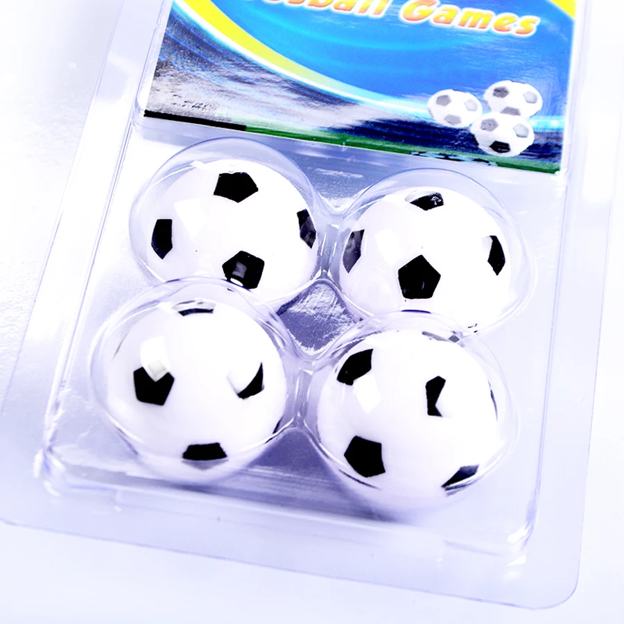 Table Football Game Tabletop Soccer Game 4pcs/set White Resin Soccer Standard Table Football Tables Games Parts Mini Ball Fussball Board Game Babyfoot Entertainment Tool
