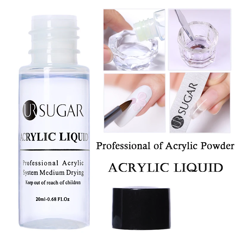 UR SUGAR Acrylic Liquid Acrylic Powder Monomer Crystal Acrylic Brush Nail Art Builder Cup For Manicure Nail Polymer Tools 20ML UR SUGAR Acrylic Liquid Acrylic Powder Monomer Crystal Acrylic Brush Nail Art Builder Cup For Manicure Nail Polymer Tools 20ML