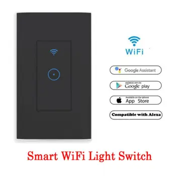 

Smart WiFi Light Switch in Wall Wireless Control Compatible with Amazon Alexa and Google home for Voice Control US Pulg 3B08