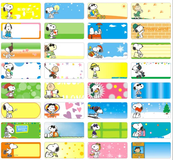 72pcs personalized waterproof cartoon