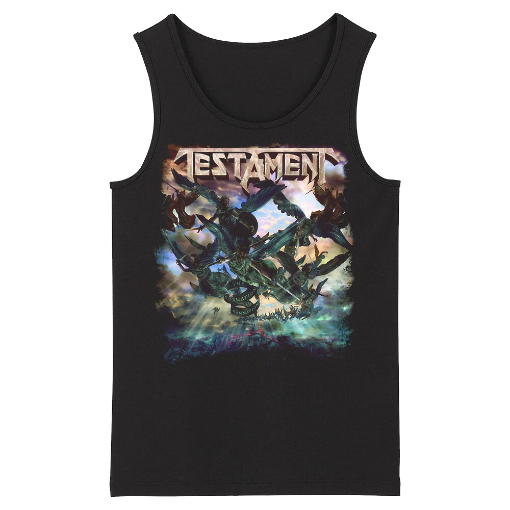 

Bloodhoof Testament Thrash Metal Grindcore HardMetal Deathcore men's top black O-neck Tank Tops Asian Size