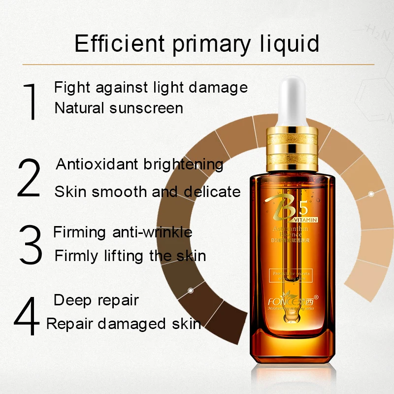 Korean Skin Care Astaxanthin primary liquid Antioxidant Lighten melanin Natural ingredients Face Whitening Anti-aging Serum 30ml