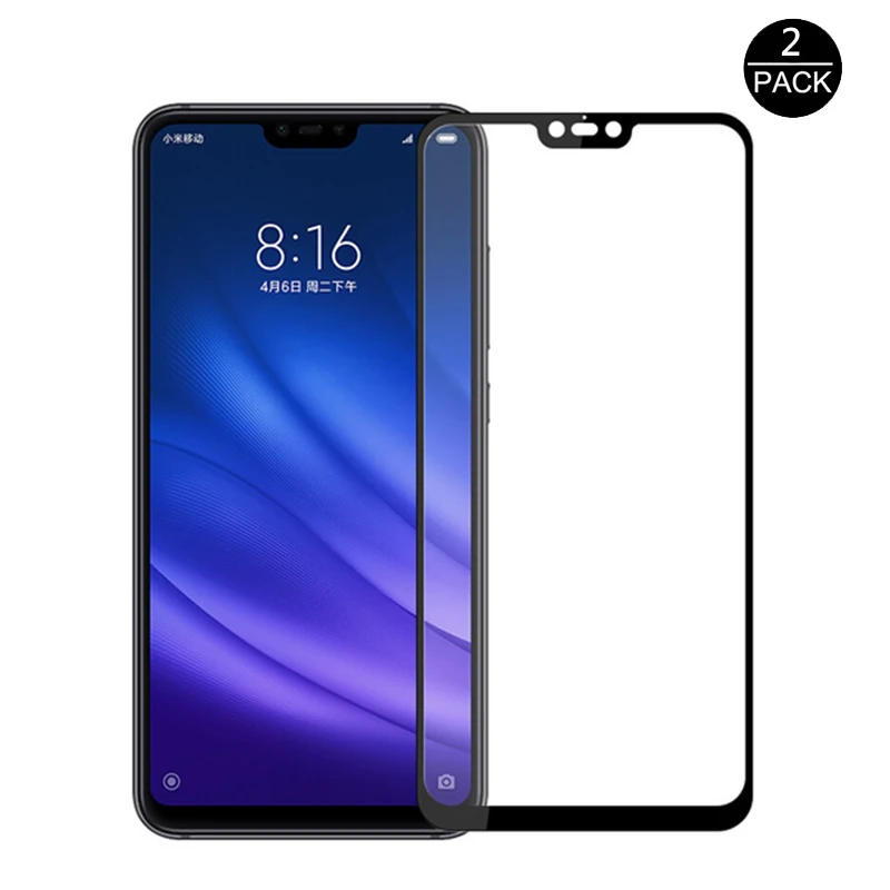 

2Pcs Full Cover Tempered Glass For Xiaomi Mi 8 Lite 9H Anti Scratch Safety Screen Protector Glass For Xiaomi Mi 8 Pro