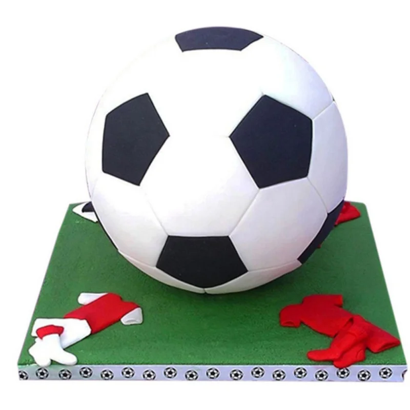4 размера украшения торта помадка форма печенья резак футбольный мяч печенья пластиковый шестигранный резак Gumpaste помадка плесень