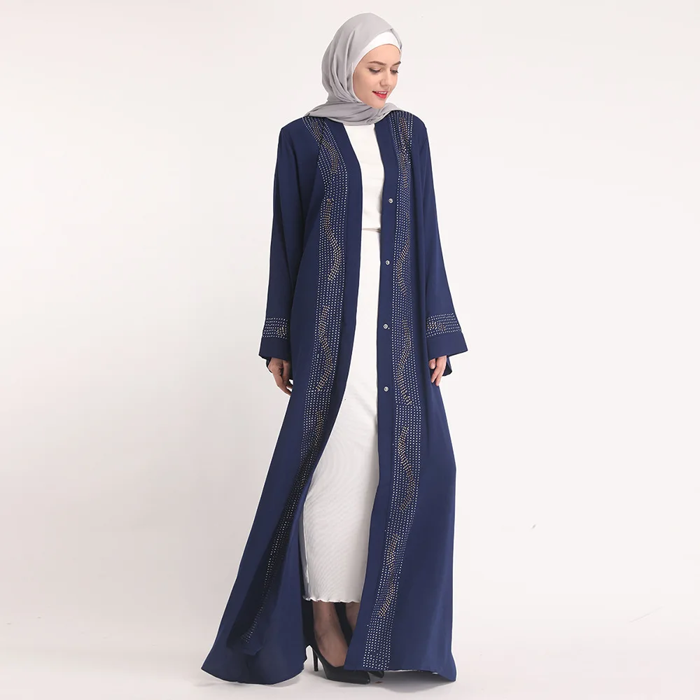 

New Diamonds Muslim Abaya Kimono Arabe Kaftan Dubai Hijab Dress Turkey Caftan Islamic Clothing Abayas For Women Ramadan Robe