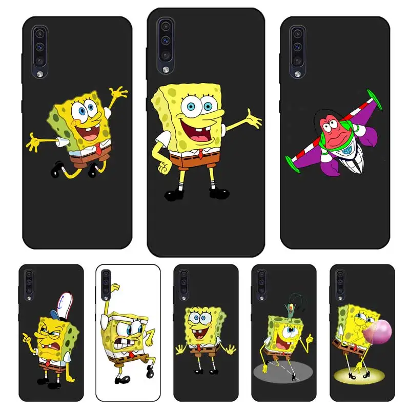 

N405 Spongebob Black Silicone Case For Samsung Galaxy A2 Core A6 A7 A8 A9 A10 A30 A40 A50 A60 A70 A8S A9S A20E Plus