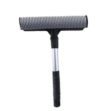 1PC New Double Sided Windshield Window Glass Cleaning Tool Handle Glass Wiper Window Cleaner Wash Brush Portable