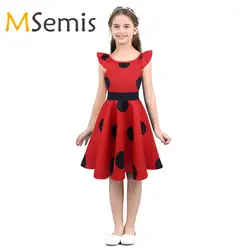 MSemis/детское балетное платье для девочек, платье в горошек с оборками и рукавами-крылышками, цельнокроеное платье для дня рождения, костюм