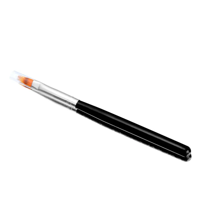 

New 2pc Black Handle Nylon Hair Ombre Brush Nail Art Brushes Soft Professional Nails Manicure Tools For Gradient UV Gel Nail