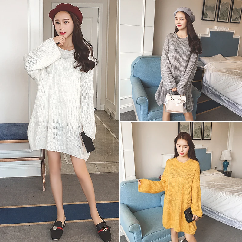 

2017 autumn new breastfeeding Korean fashion hot mom was thin simple wild long paragraph dress