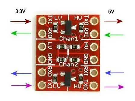 Free Shipping 2pc Logic Level Converter Convert 3 3v 5v Ttl Logic Level Conversion