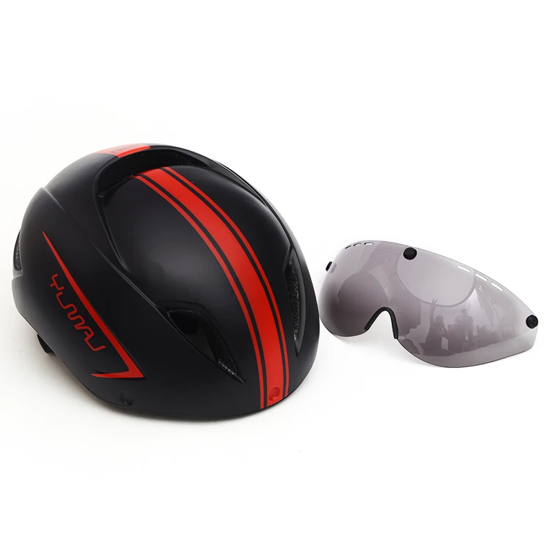 Велосипедный шлем с очками для мужчин-313 г, ультра-светильник для шоссейных гонок, велосипедный шлем, велосипедный защитный шлем, Timed, дорожный велосипедный шлем, объектив