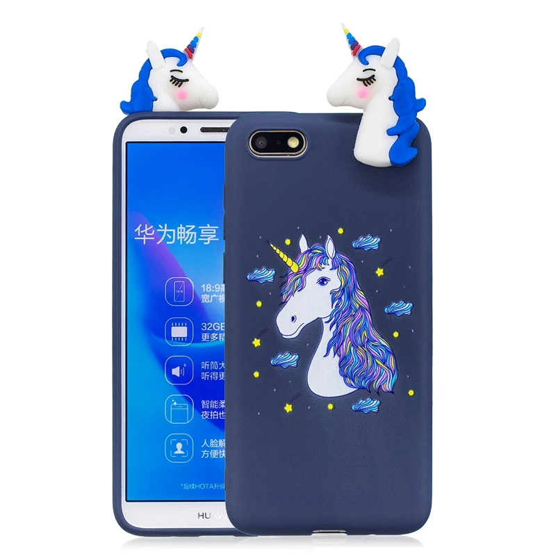 Y3 Y5 Y6 чехол Etui huawei Y7 Prime чехол милый 3D, панда, единорог, собака силиконовый чехол на huawei Y3 Y5 Y6 Y7 Prime чехол - Цвет: 8