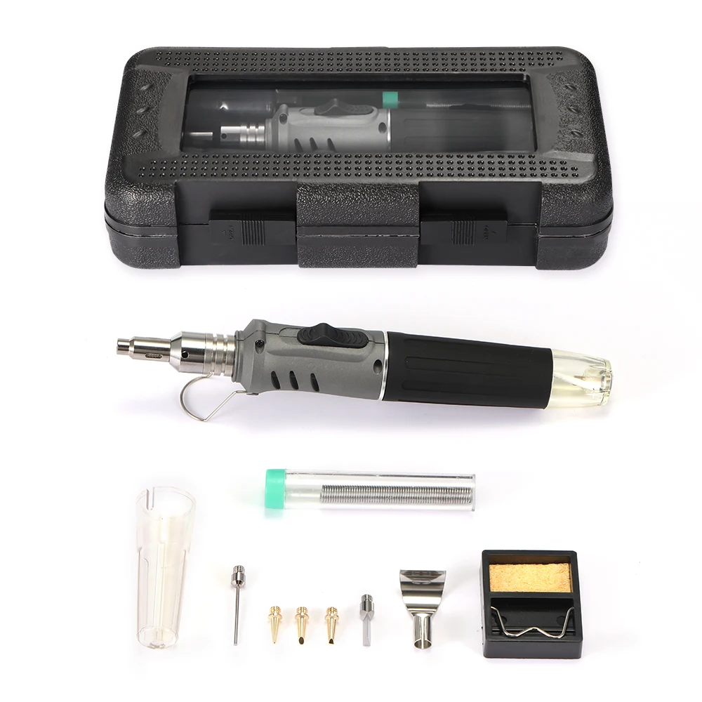 

Self-Ignition 10 in 1 HS-1115K Gas Soldering Iron Butane Cordless Welding Torch Kit Ignition Butane Gas Soldering Iron Tool
