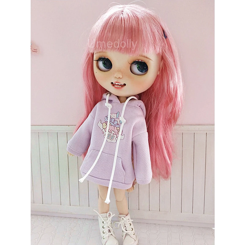 1 шт. симпатичная фиолетовая толстовка с капюшоном для 1/6 Blyth Licca кукла azone