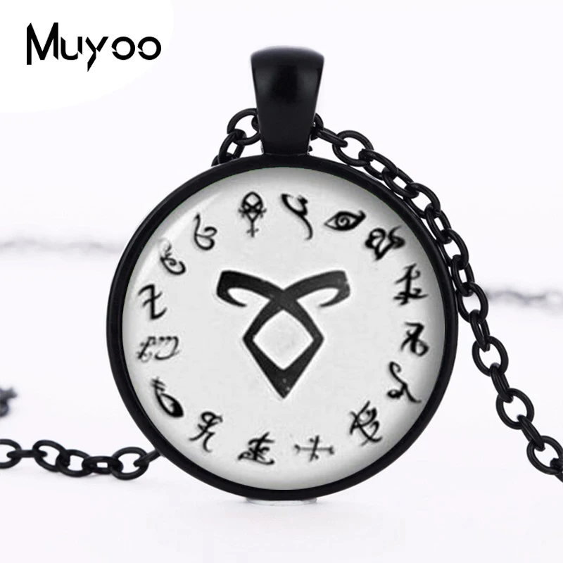 

1 unids hunters Rune Shadowhunter city necklace necklace crystal necklace bones Cabochon HZ1