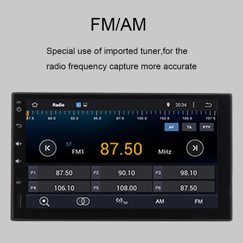 Cheap 7 Inch universal front panel:177*102mm Android 9.0 Octa Core 4GB RAM Car Radio Stereo Audio Stereo Radio WIFI RDS GPS Navigation 5
