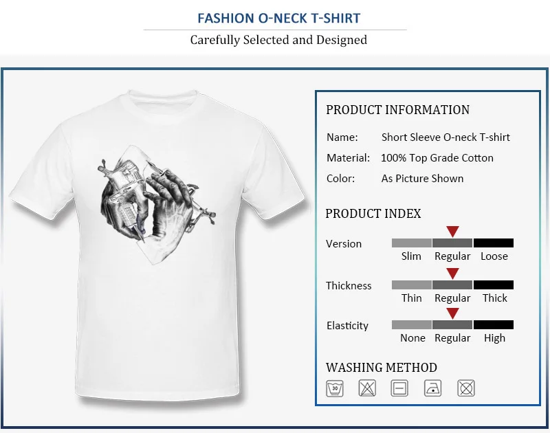 Casual Men Escher Tattoo T Shirt Wholesale Summer/Autumn Short Sleeve O-Neck All Cotton Tops Tees Funny Clothing Shirt