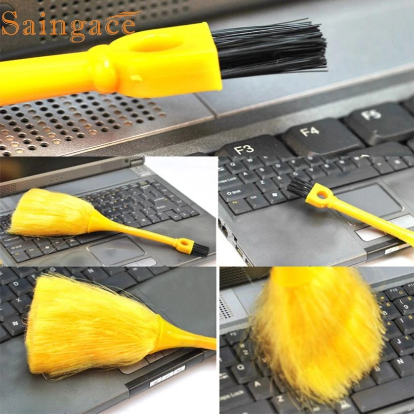 Mini Desktop Keyboard Cleaning Brush Sweeping Dust Scanner Anti Static