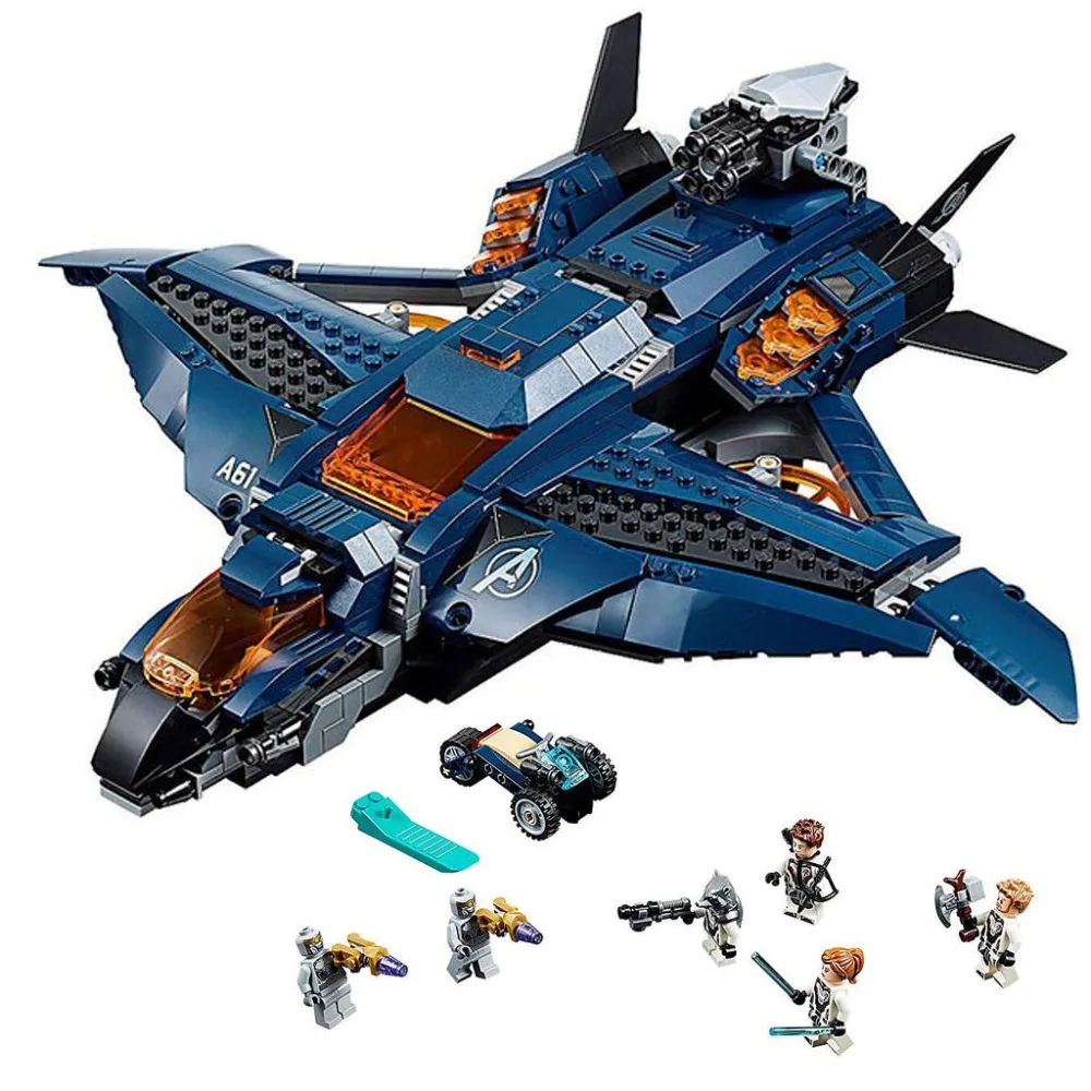 

In Stock Legoing MARVEL 76126 Avengerss Ultimate Quinjet Super Heroes Building Blocks Bricks Kids Birthday Gifts Children Toys