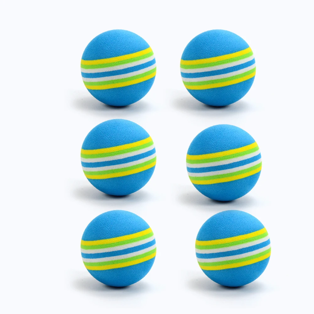 6PCS Colorful Rainbow Practice Golf Balls Kids Beginners Training Ball