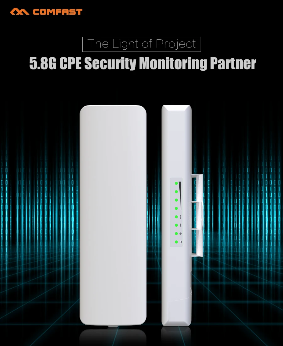 

2pcs Long range 3-5km 300Mbps 5.8G Wireless CPE Router Outdoor Wireless Bridge WIFI Repeater nanostation for IP Camera Antenna