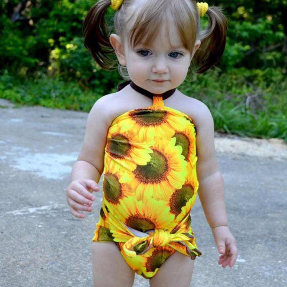 baby sunflower swimsuit