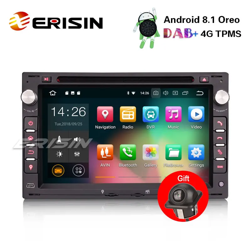 Erisin ES3886V 7 &quotAndroid 8 1 автомобильный стерео для VW Golf Passat Polo сидение Bora peugeot 307 DAB + gps DVD |