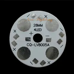 4 Вт 28 мм анодированного светодиодный PCB, светодиодный Алюминий опорной плиты, высокая Мощность светодиодный радиатор Панель