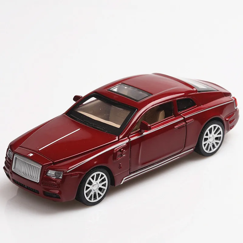 

1:32 car model rolls royce phantom alloy car model simulation sound and light pull back car ornaments children's toy car gift